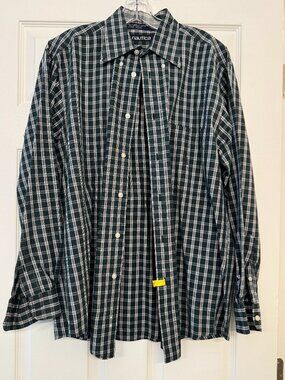 NAUTICA long-sleeved cotton madras plaid shirt - Men's M